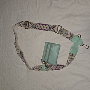 NWOT Phone Strap with small wallet with tumbler - bundle